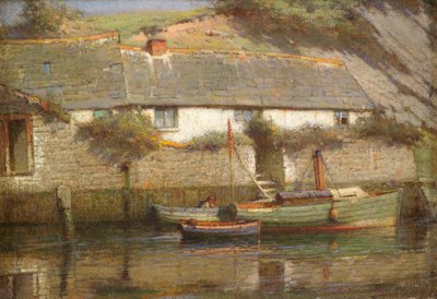 A Riverside Cottage by James Valentine Jelley