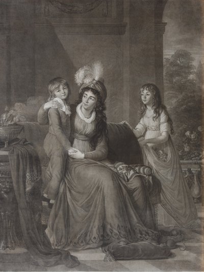 Portrait of Ekaterina Sergeevna Samoylova, née Trubetskaya with Children, 1797 by James Walker