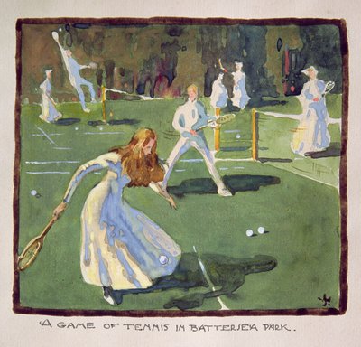 A Game of Tennis in Battersea Park by James Wallace