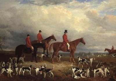 Samuel A. Reynell, Master of the Meath Hunt, with Archerstown in the distance by James Walsham Baldock