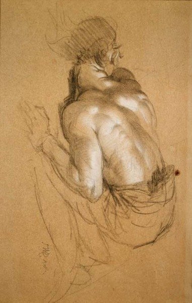 Crouching Man, study for 