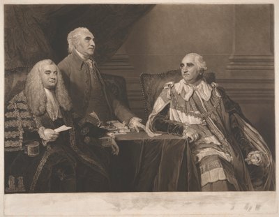 John Dunning, 1st Baron Ashburton, with Colonel Isaac Barre and William Petty, 2nd Earl of Shelburne, Marquis of Lansdowne by James Ward