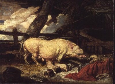 Pigs in a Sty by James Ward