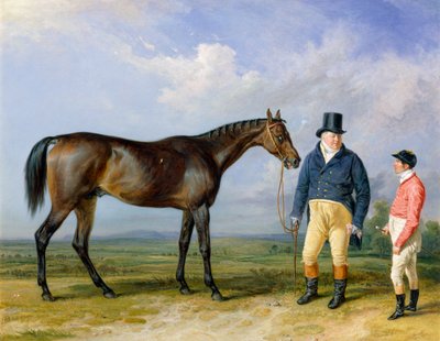 Rockingham with His Owner, John Theobald, and Jockey, Jem Robinson by James Ward