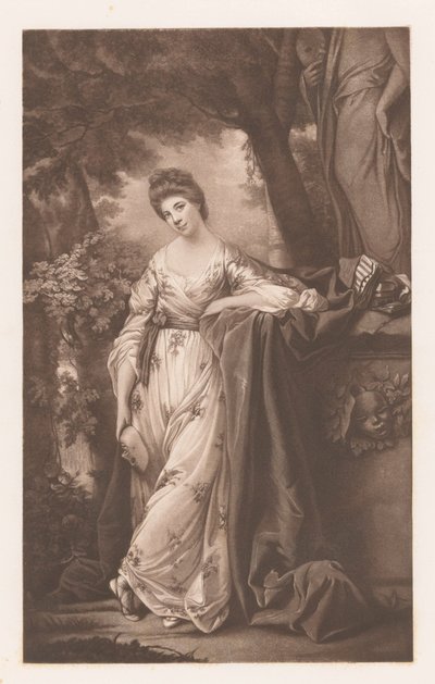 Portrait of Frances Abington-Barton as Thalia by James Watson (prentmaker)
