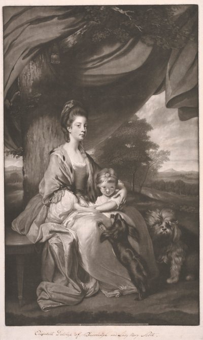 Duchess of Buccleuch with Her Daughter, Lady Mary Scott by James Watson