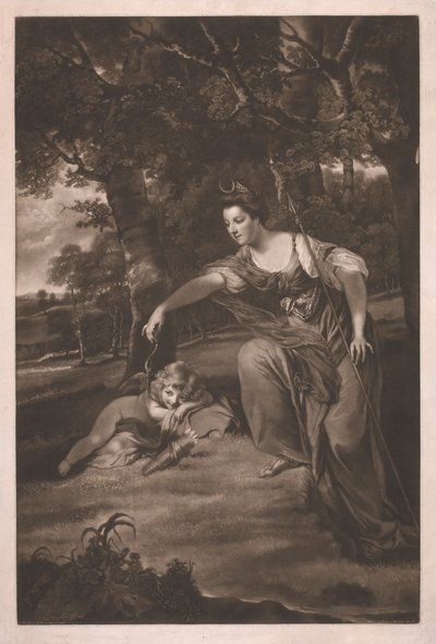 Duchess of Manchester with Her Son George, Viscount Mandeville, as 
