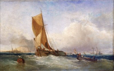 A sailboat from the Thames, for transport and trade along the river and on the east coast by James Webb