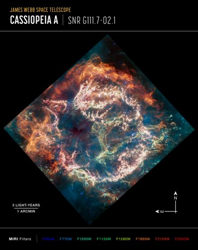 Cassiopeia A by James Webb Space Telescope (NASA)
