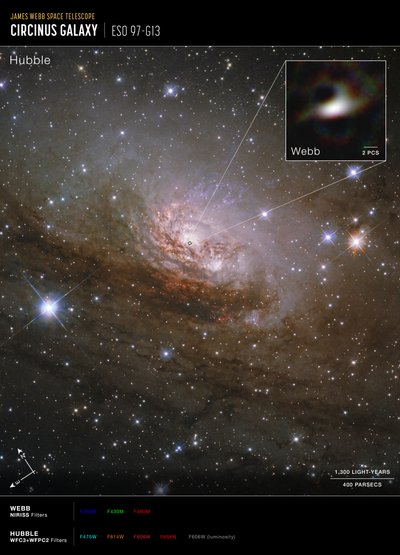 Circinus Galaxy by James Webb Space Telescope (NASA)