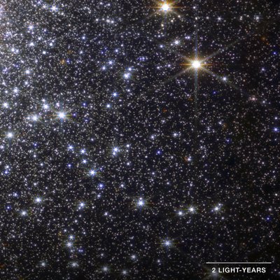 Globular Cluster M92 (detail) by James Webb Space Telescope (NASA)