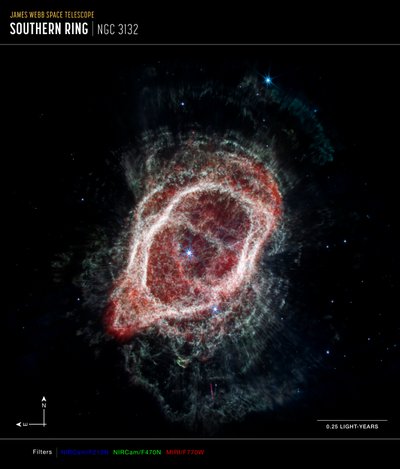 Southern Ring Nebula Spokes by James Webb Space Telescope (NASA)