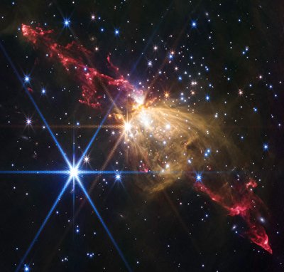 Stellar Jet in Sh2-284 (NIRCam Image) by James Webb Space Telescope (NASA)