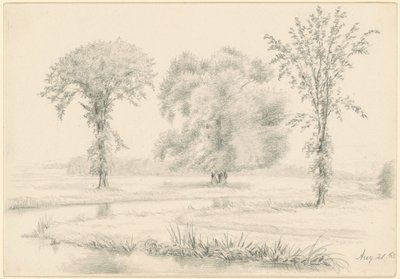 Landscape with Three Trees by James Wells Champney