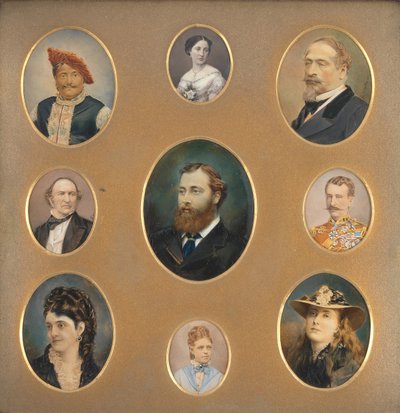 Nine Portraits in Original Passe-Partout by James William Bailey