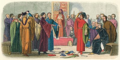 Albemarle and Fitzwalter exchange defiance, c. late 14th Century by James William Edmund Doyle