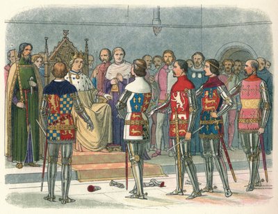 Arundel, Gloucester, Nottingham, Derby and Warwick, Before the King, 1387, 1864 by James William Edmund Doyle