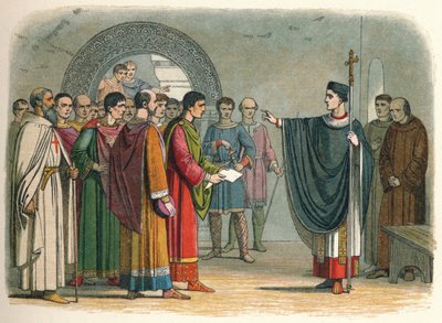 Becket forbids the Earl of Leicester to pass sentence on him, 1162 1864 by James William Edmund Doyle