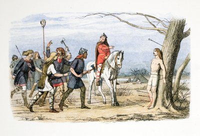 Edmund, King of East Anglia, Killed by the Danes, 20 November 869 AD, from A Chronicle of England BC 55 to AD 1485, pub. London, 1863 by James William Edmund Doyle