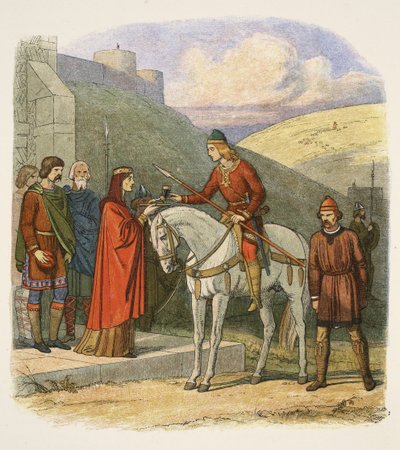 Edward murdered at Corfe, 18 March 978, from A Chronicle of England BC 55 to AD 1485, pub. London, 1863 by James William Edmund Doyle