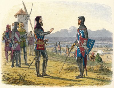 Edward Refuses Succour to His Son at Crecy, 1346 1864 by James William Edmund Doyle