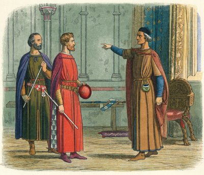 Edward threatens the Lord Marshal, 1297 by James William Edmund Doyle