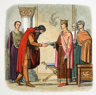 Henry II of England authorizes Dermot MacMorrough to levy forces, 1170 by James William Edmund Doyle