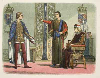 Henry VI and the Dukes of York and Somerset, September 1450, from A Chronicle of England BC 55 to AD 1485, pub. London by James William Edmund Doyle