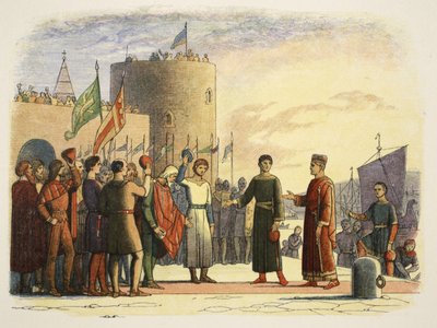 Henry at Waterford, Ireland, 18 October 1172, from A Chronicle of England BC 55 to AD 1485, pub. London, 1863 by James William Edmund Doyle