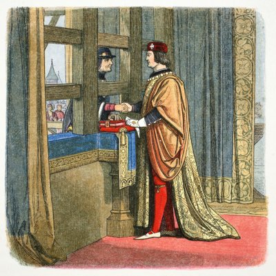 Meeting of Edward IV of England and Louis XI of France at Picquigny, France, 1475 by James William Edmund Doyle