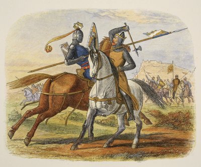 Sir Robert Bruce Kills Sir Henry Bohun, from A Chronicle of England BC 55 to AD 1485, pub. London, 1863 by James William Edmund Doyle