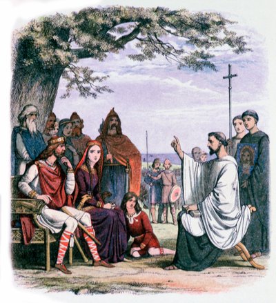 St Augustine Preaching to King Ethelbert and Queen Bertha by James William Edmund Doyle