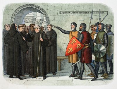 The monks of Christ Church, Canterbury, expelled, 1207 1864 by James William Edmund Doyle