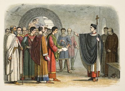 Thomas Becket forbids the Earl of Leicester to pass sentence on him by James William Edmund Doyle