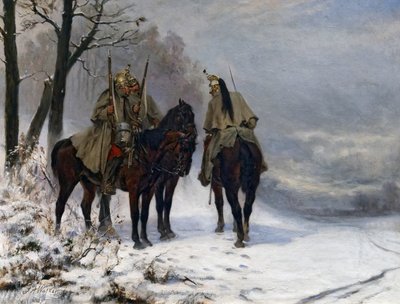 Dragon Patrol in the Field in 1870, c.1890 by James William Walker