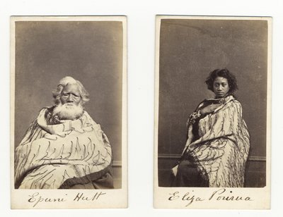Epuni Hutt and Eliza Porirua, c.1865 by James Wrigglesworth