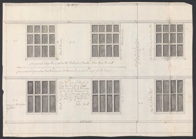 Cobham Hall, Kent: Design for Windows by James Wyatt