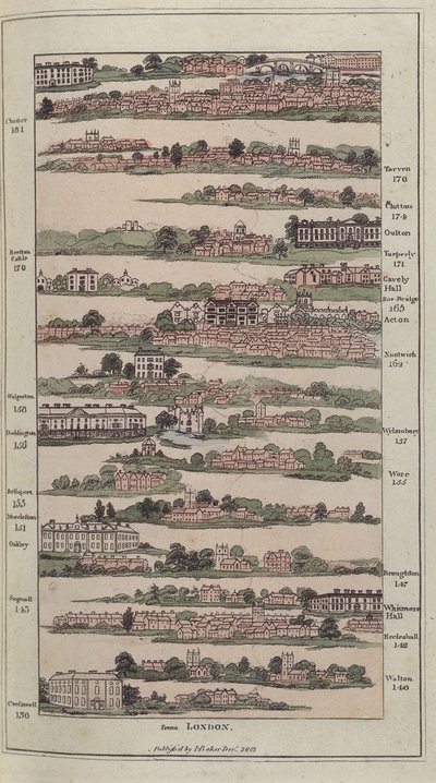 Illustration from The Imperial Guide with Picturesque Plans of the Great Post Roads, 1802 by James after Baker