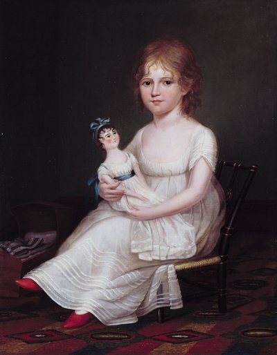 A Girl Holding a Doll, 1804 by James the Elder Peale