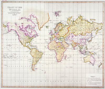 Chart of the World, printed at the Lithographic Establishment, Horse Guards by James the Elder Wyld