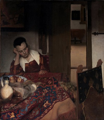 A Sleeping Girl by Johannes Vermeer