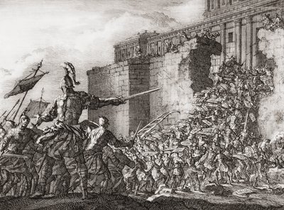 Pompey attacking the Temple in Jerusalem in 63 BC by Jan (after) Luyken