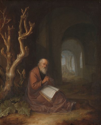 A Hermit Praying in a Ruin by Jan Adriaensz. van Staveren