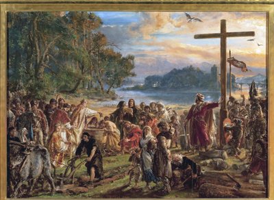 The Christianization of Poland, 966 by Jan Alojzy Matejko
