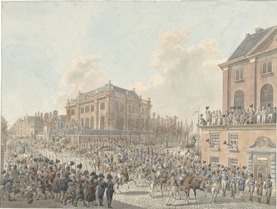 The Entry into Amsterdam of Louis Napoleon on April 20, 1808 by Jan Anthonie Langendijk Dzn (signed by artist)
