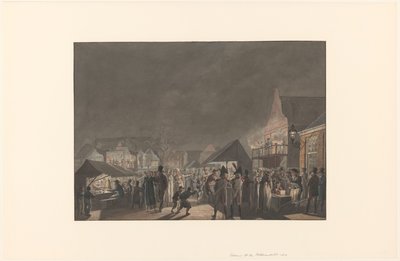 Fair at the Butter Market in Amsterdam, 1810 by Jan Anthonie Langendijk Dzn