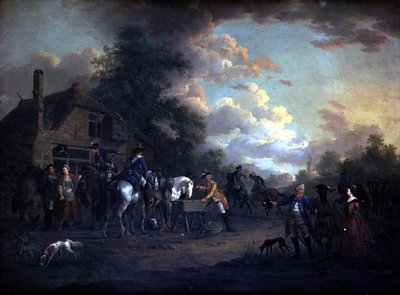 French Cavalry Officers Halted at the 