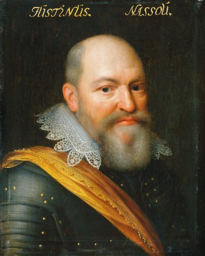 Portrait of Justinus van Nassau, Illegitimate Son of Prince William I and Eva Elinx by Jan Antonisz van Ravesteyn (workshop of)