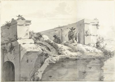 View of the Edge of the Ponte Rotto in Rome by Jan Asselijn (copy after)