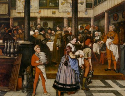 Frans Floris Attending a Banquet of the Guild of Saint Luke by Jan August Hendrik Baron Leys